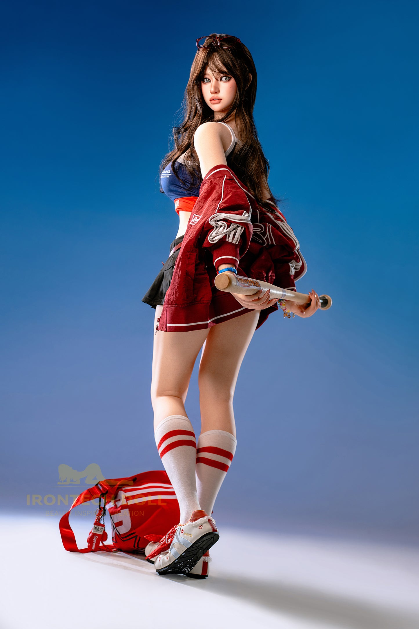 Evie ROSmax head Baseball Girl 161cm(5ft28) F-Cup Full Silicone Sexy Love Doll - Super Realistic Silicone Series - Irontech Doll®