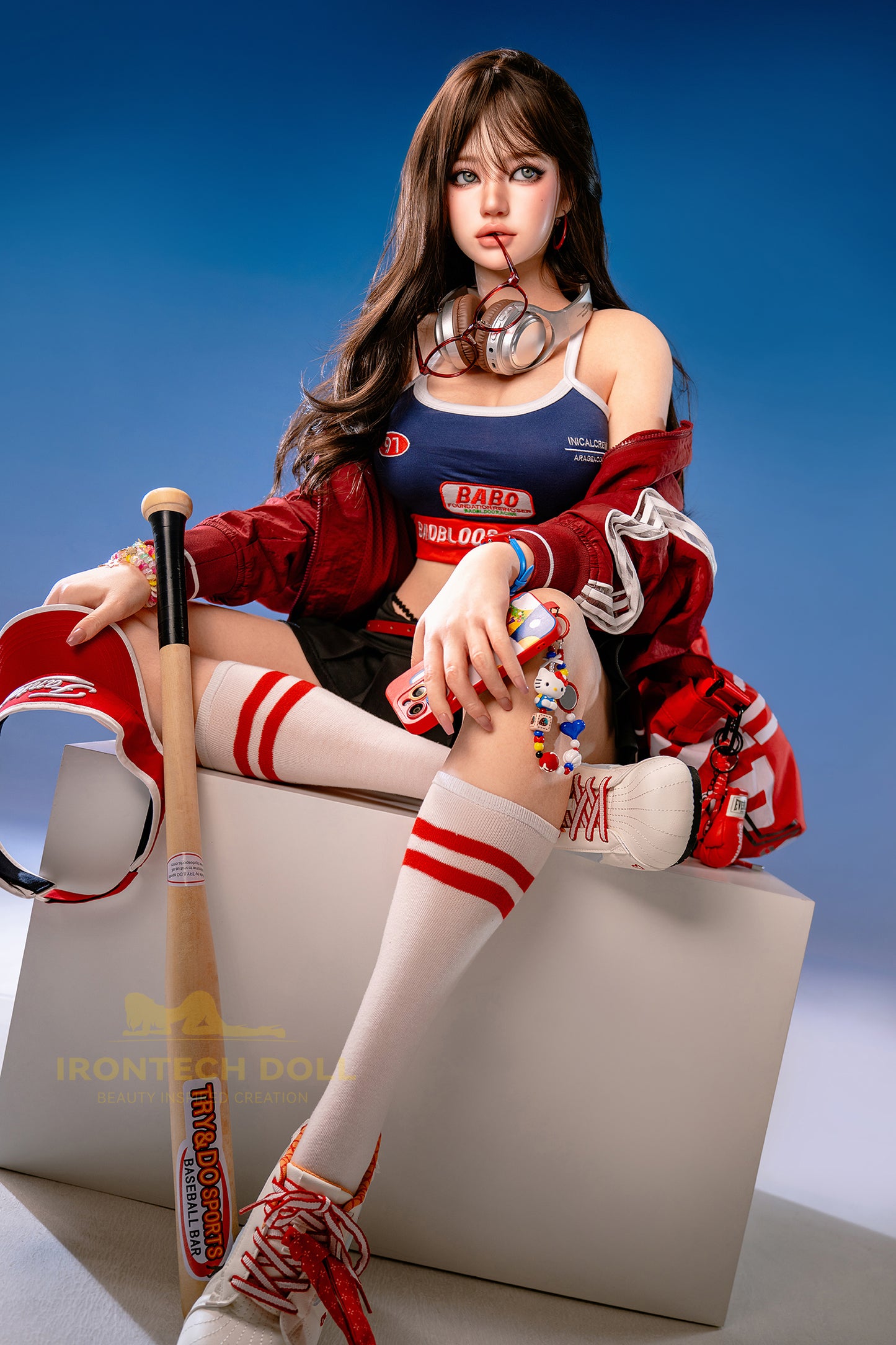 Evie ROSmax head Baseball Girl 161cm(5ft28) F-Cup Full Silicone Sexy Love Doll - Super Realistic Silicone Series - Irontech Doll®
