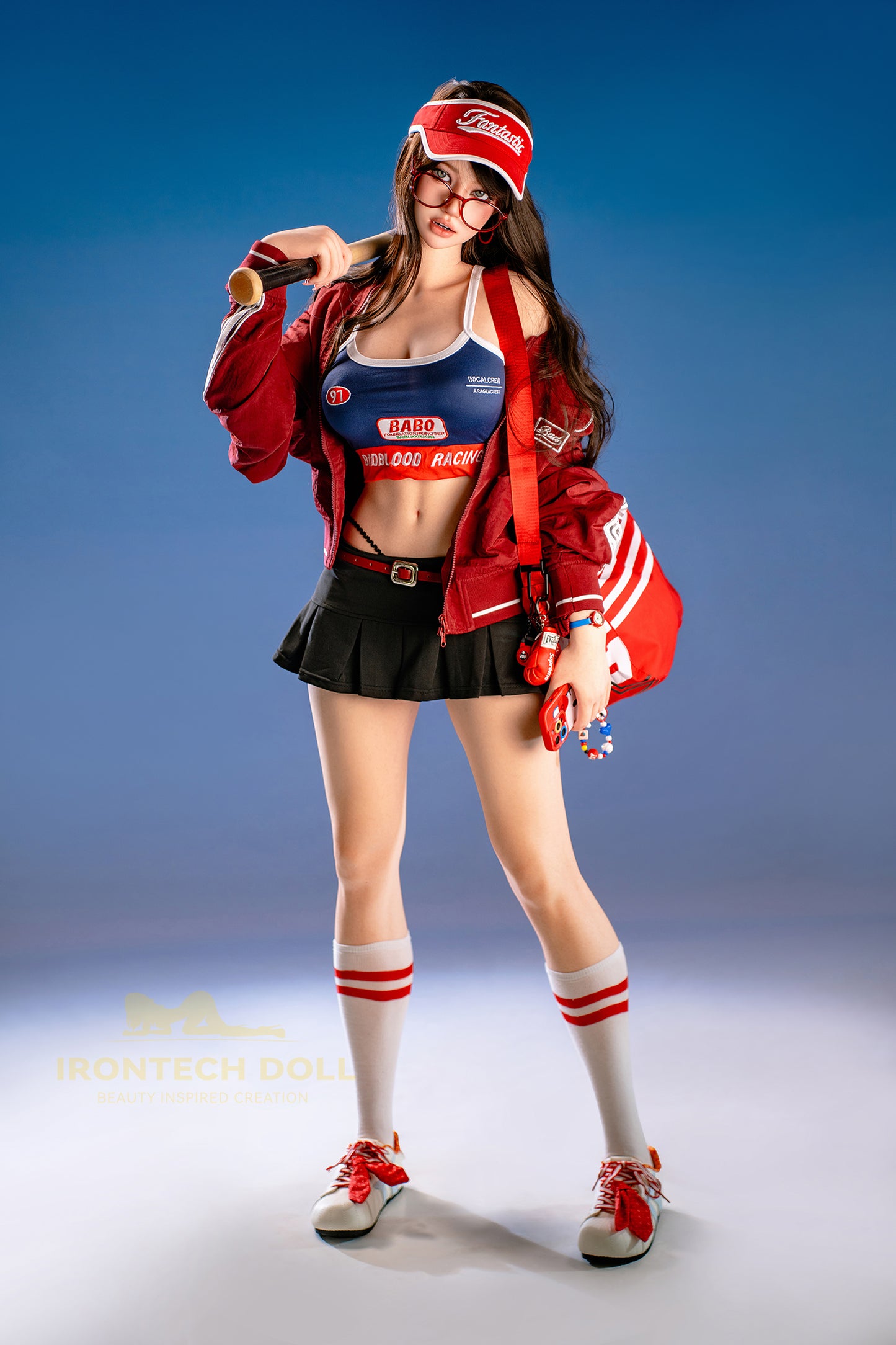 Evie ROSmax head Baseball Girl 161cm(5ft28) F-Cup Full Silicone Sexy Love Doll - Super Realistic Silicone Series - Irontech Doll®