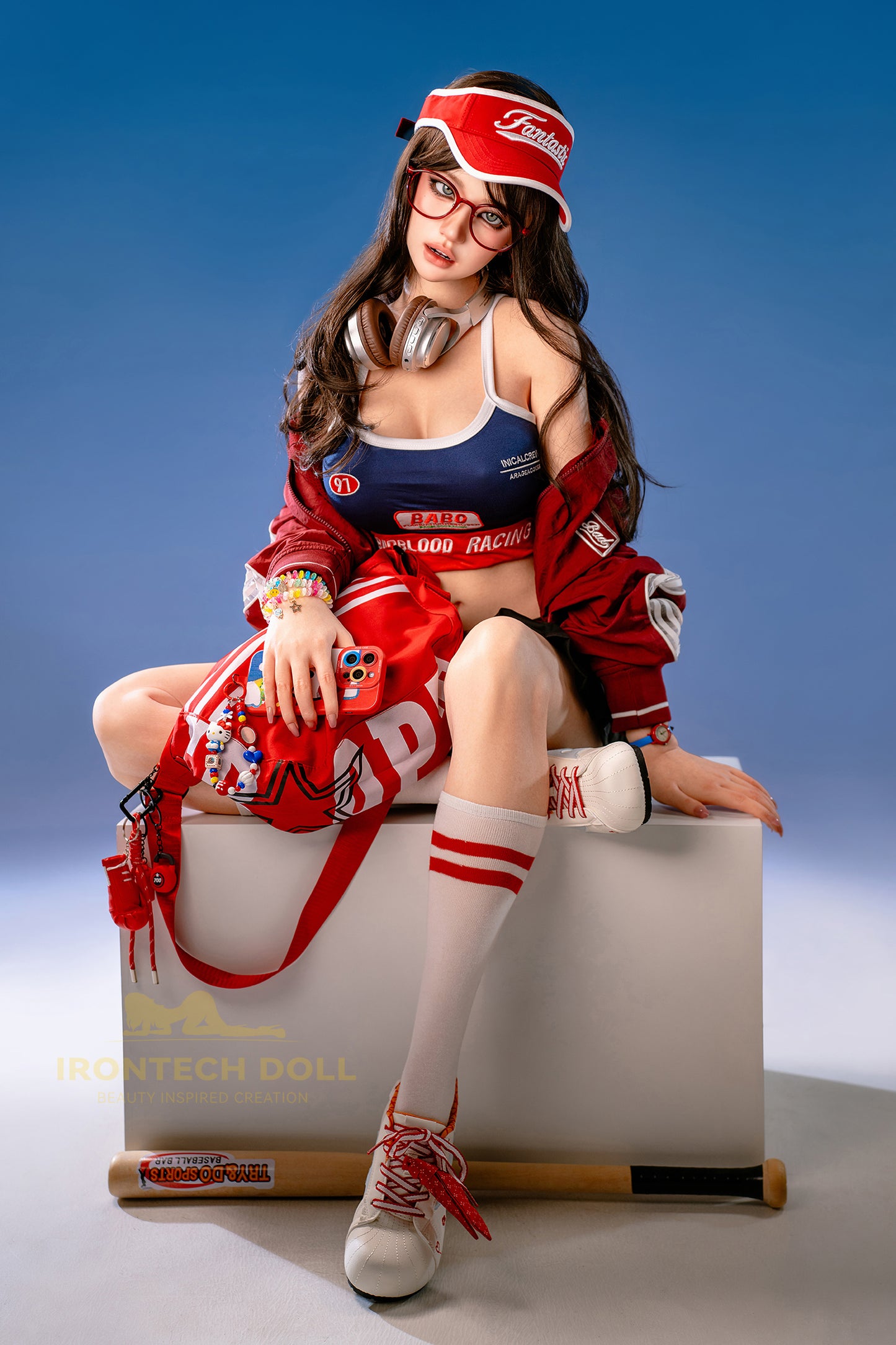 Evie ROSmax head Baseball Girl 161cm(5ft28) F-Cup Full Silicone Sexy Love Doll - Super Realistic Silicone Series - Irontech Doll®