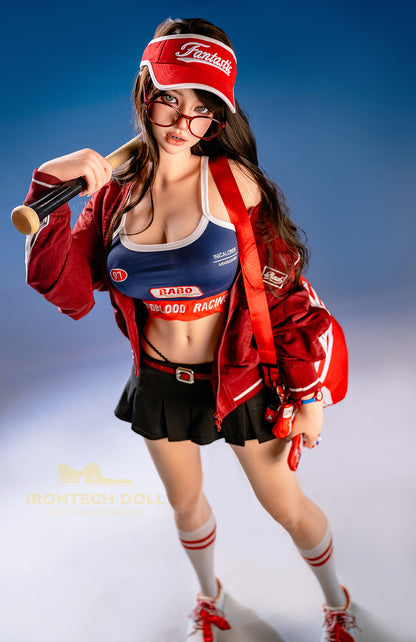 Evie ROSmax head Baseball Girl 161cm(5ft28) F-Cup Full Silicone Sexy Love Doll - Super Realistic Silicone Series - Irontech Doll®