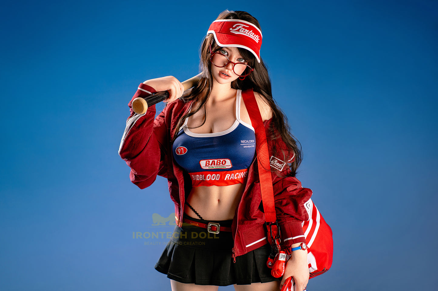 Evie ROSmax head Baseball Girl 161cm(5ft28) F-Cup Full Silicone Sexy Love Doll - Super Realistic Silicone Series - Irontech Doll®