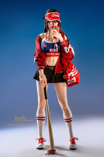 Evie ROSmax head Baseball Girl 161cm(5ft28) F-Cup Full Silicone Sexy Love Doll - Super Realistic Silicone Series - Irontech Doll®