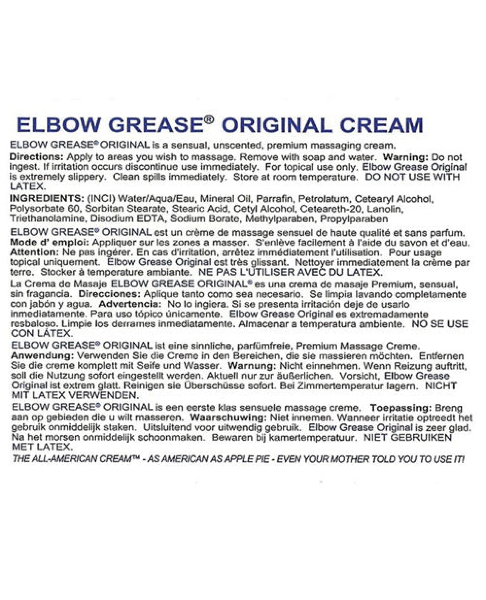 Elbow Grease Original Cream - 1 Oz Elbow Grease