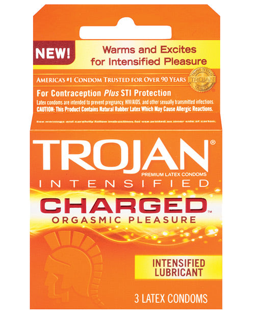 Trojan Intensified Charged Condoms - Box of 3 Paradise Marketing