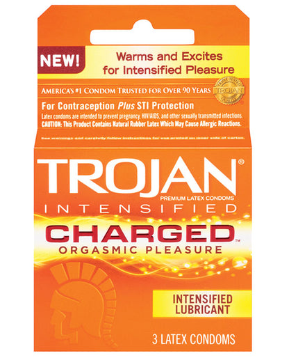 Trojan Intensified Charged Condoms - Box of 3 Paradise Marketing
