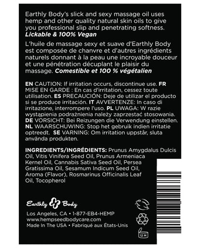 Earthly Body Edible Massage Oil