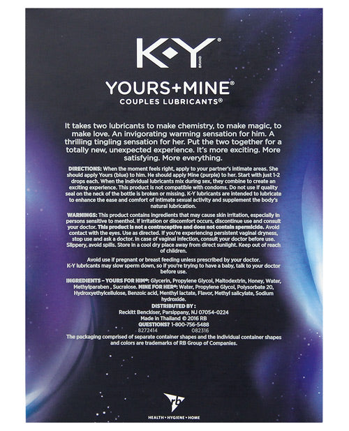 K-Y Yours & Mine Gift Set Paradise Marketing