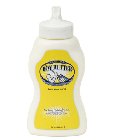 Boy Butter Churn Style - 9 oz Squeeze Bottle Boy Butter Lubes LLC