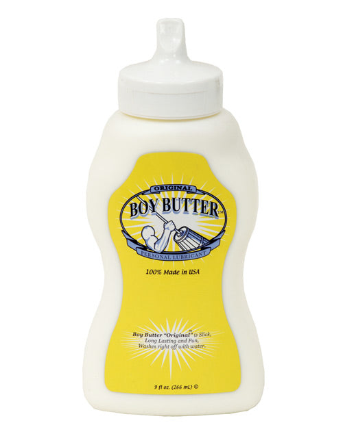 Boy Butter Churn Style - 9 oz Squeeze Bottle Boy Butter Lubes LLC