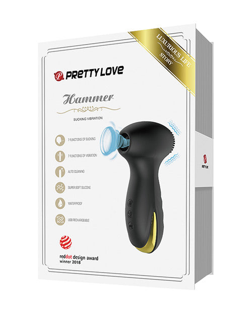Pretty Love Hammer Sucking & Vibrating - Black & Gold Liaoyang Baile Health Care Produ vibrators