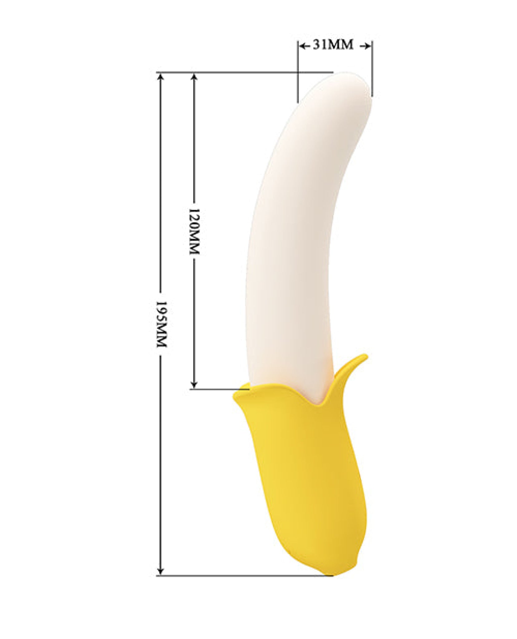 Pretty Love Banana Geek Thrusting Vibrator - Yellow Pretty Love
