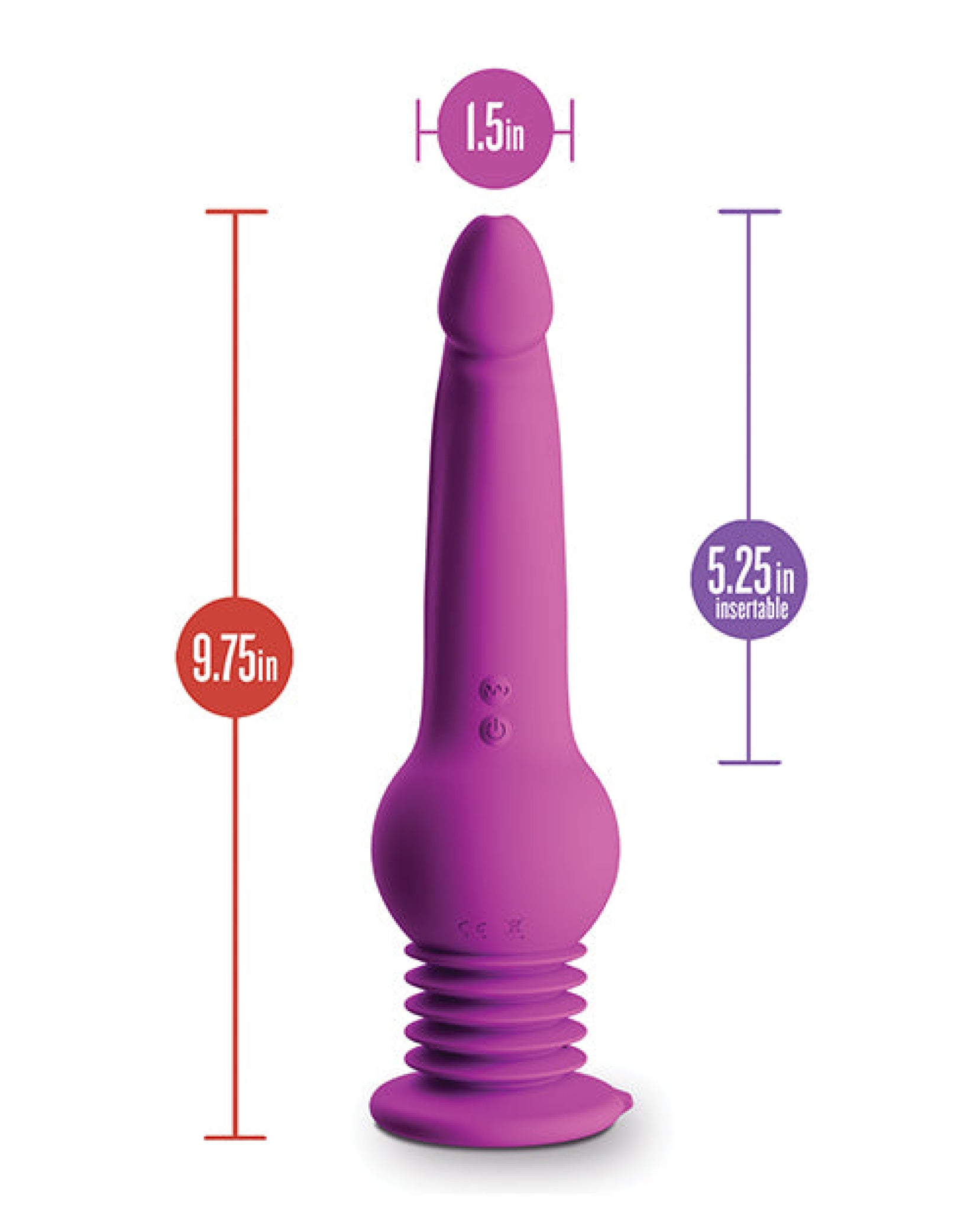 Blush Impressions New York Gyro Quake Dildo - Purple Blush Novelties