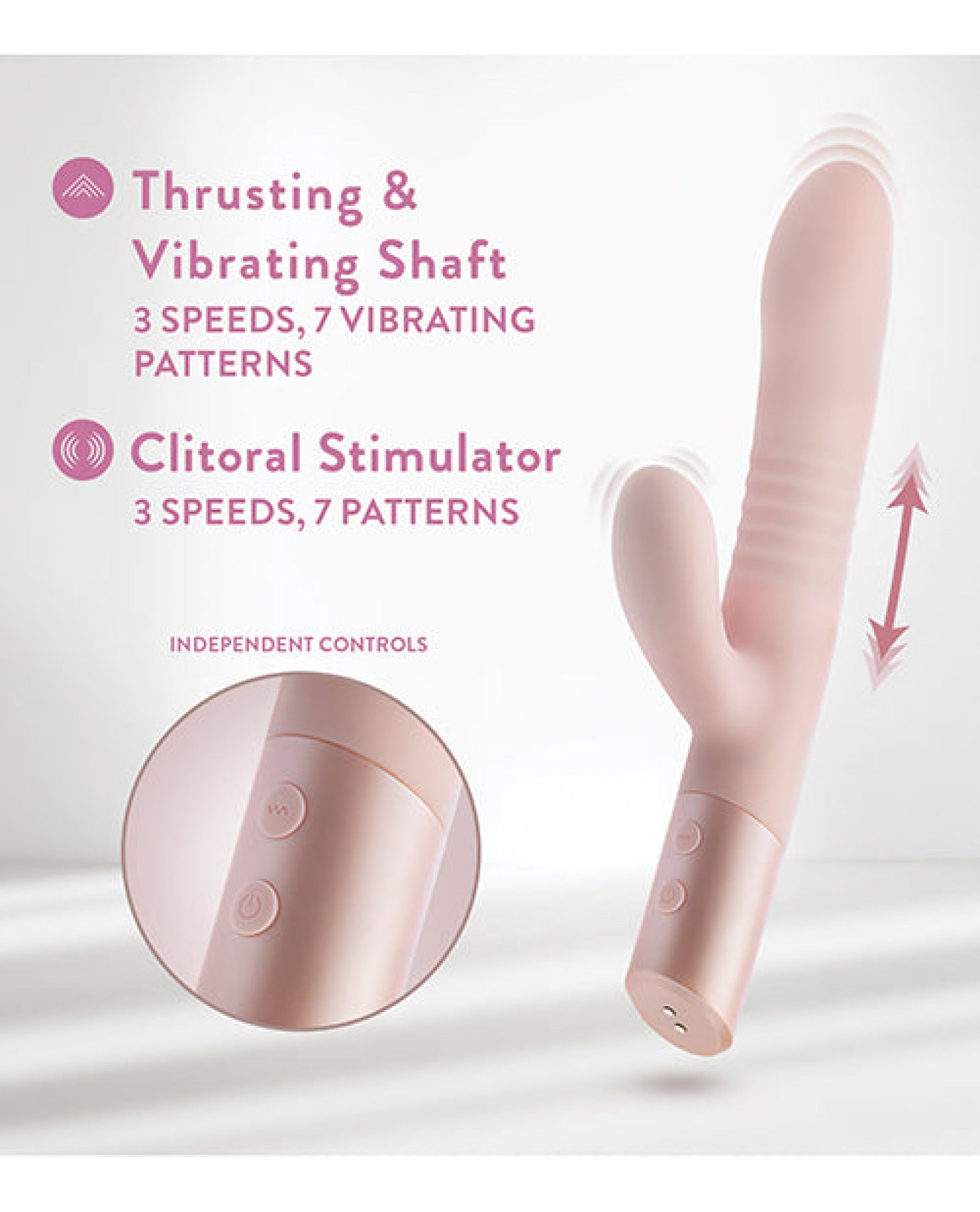 Blush Fraya Rabbit Rechargeable Vibrator - Pink Blush Novelties