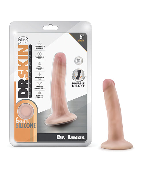 Blush Dr. Skin Silicone Dr. Lucas 5.5" Dildo Blush Novelties