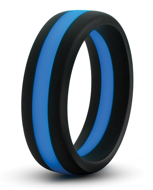 Blush Performance Silicone Go Pro Cock Ring - Black/Blue Blush Novelties