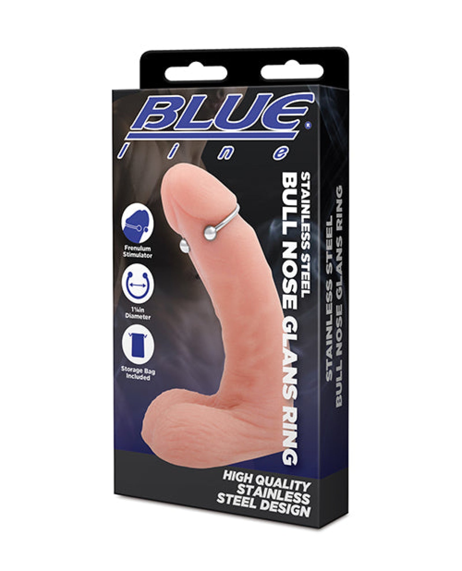 Blue Line Stainless Steel Bull Nose Glans Ring Electric Eel INC