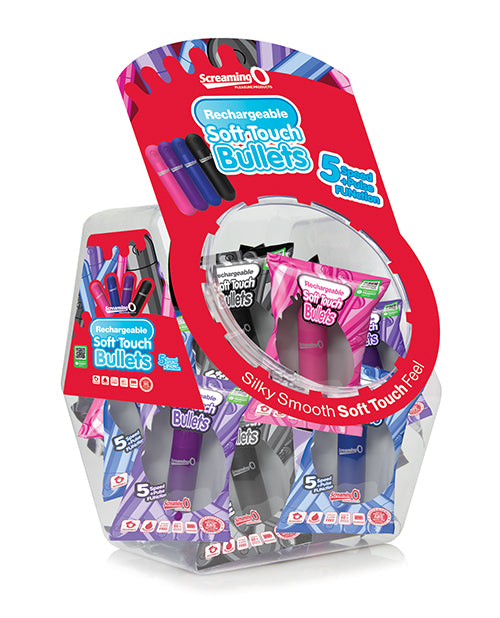 Screaming O Soft Touch Rechargeable Bullets Candy Bowl - Asstd. Colors Bowl of 24 Bushman Products stimulators