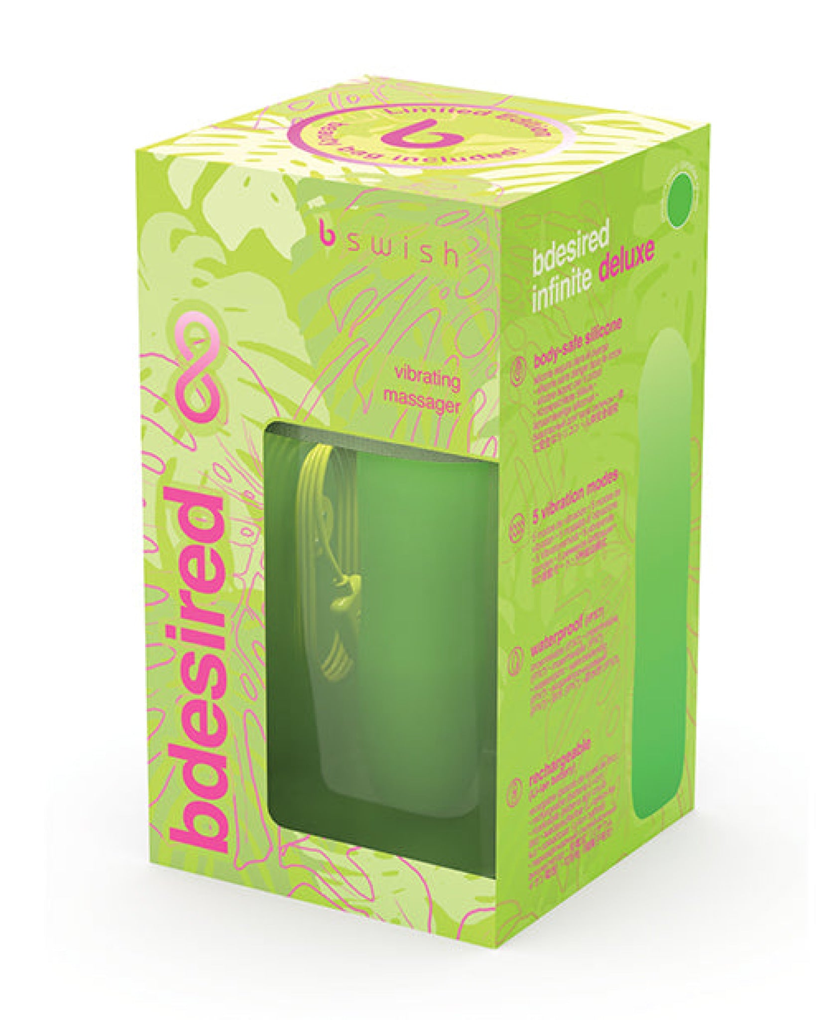 Bdesired Infinite Deluxe LE Paradise Vibrator - Green Bswish