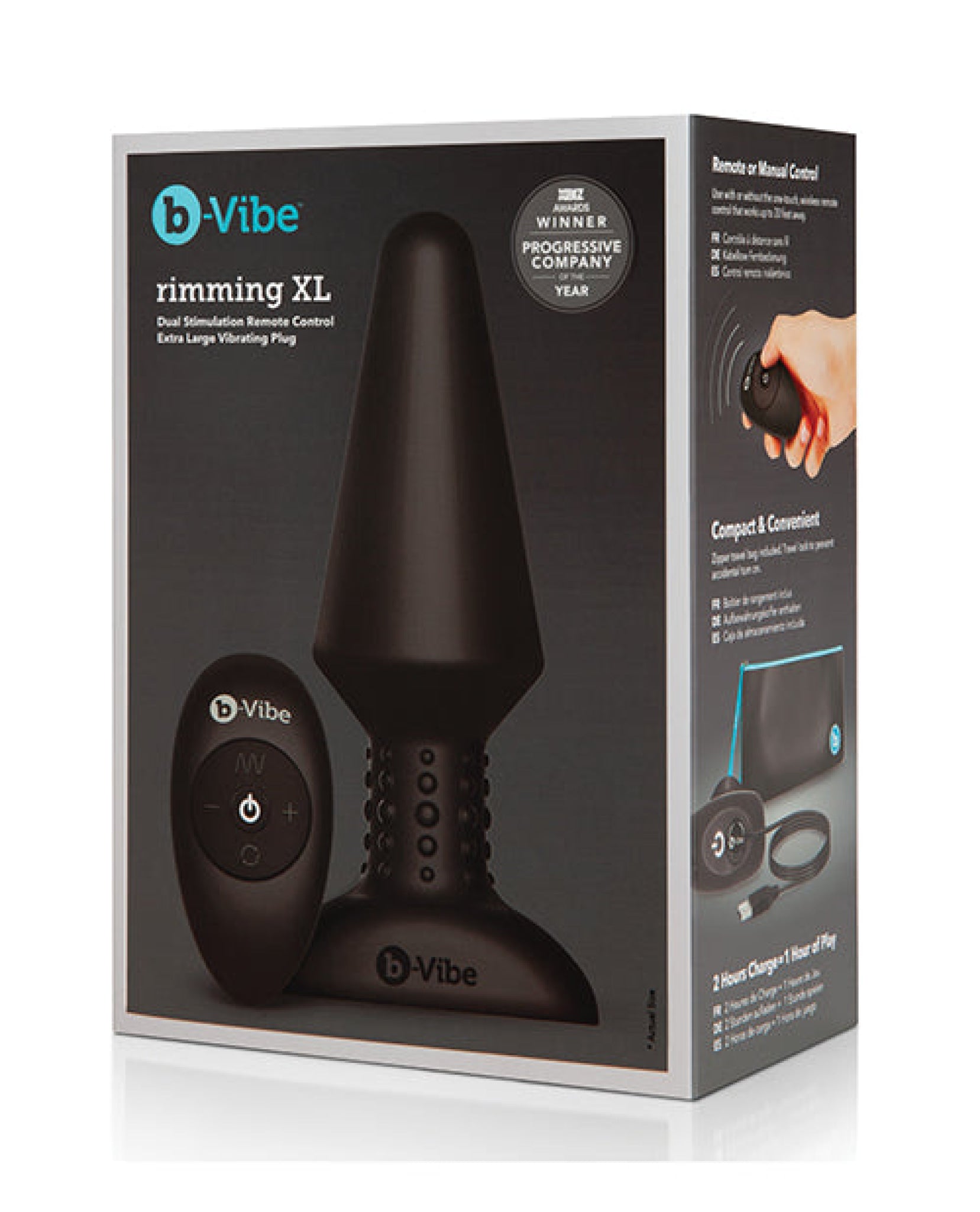 B-Vibe Rimming Plug XL - Black Cotr INC