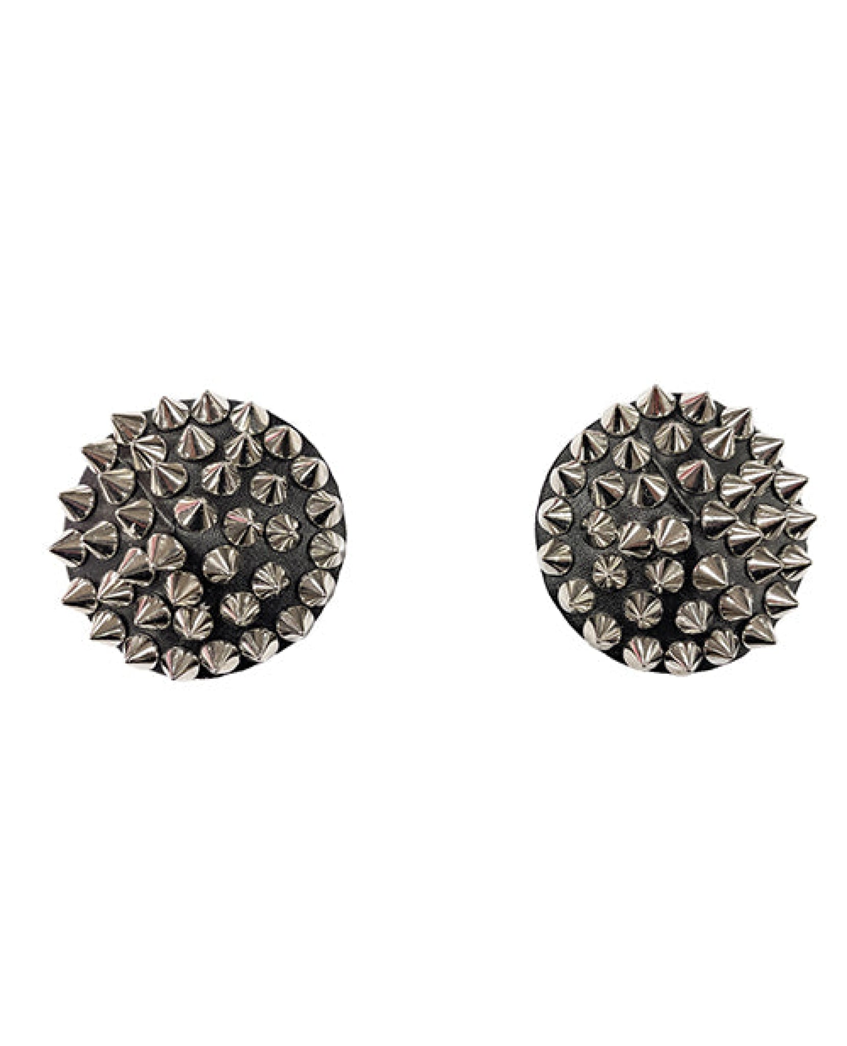 Darque Round Spiked Reusable Pasties - Black O/s Coquette