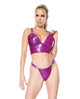 Darque PVC Bralette & G-String - Purple O/S Coquette International
