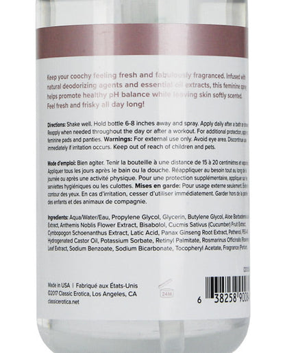 COOCHY Feel Fresh Intimate Spray - 4 oz Peony Prowess Classic Brands