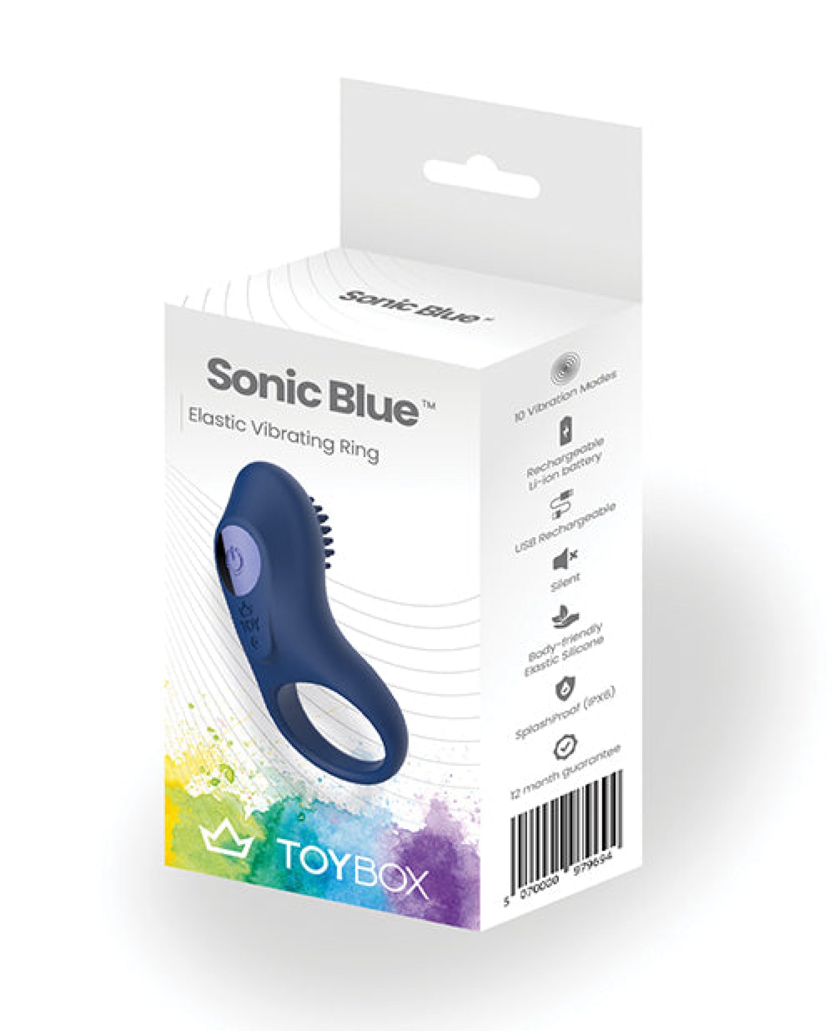ToyBox Sonic Blue Vibrating Cock Ring California Fantasies