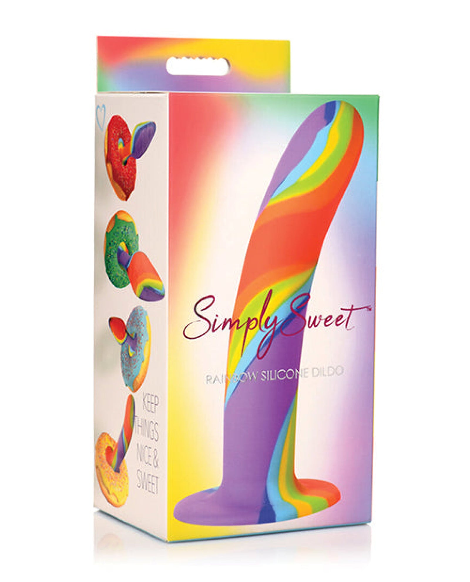 Curve Toys Simply Sweet Rainbow Silicone Dildo Curve Toys C/o Xr