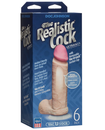 Realistic Ultraskyn Cock W/balls Doc Johnson