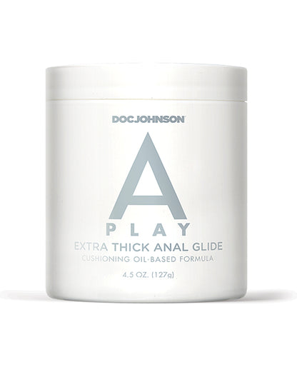 A Play Extra Thick Anal Glide w/Cushioning Oil based Formula - 4.5 oz Doc Johnson