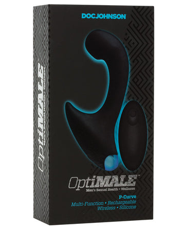 OptiMale Vibrating P Massager w/Wireless Remote - Black Doc Johnson