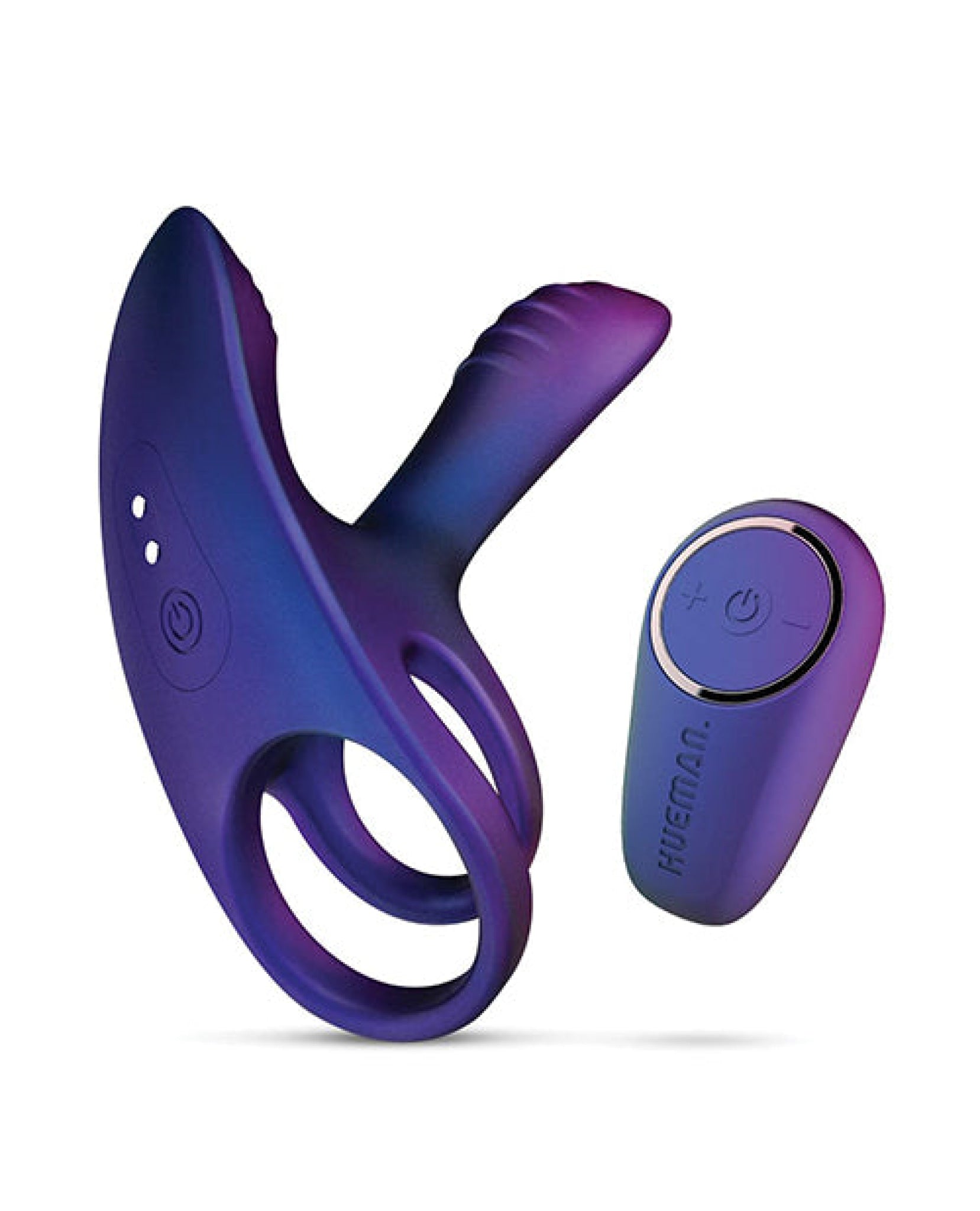 Hueman Infinity Ignite Vibrating Cock Ring - Purple One-dc