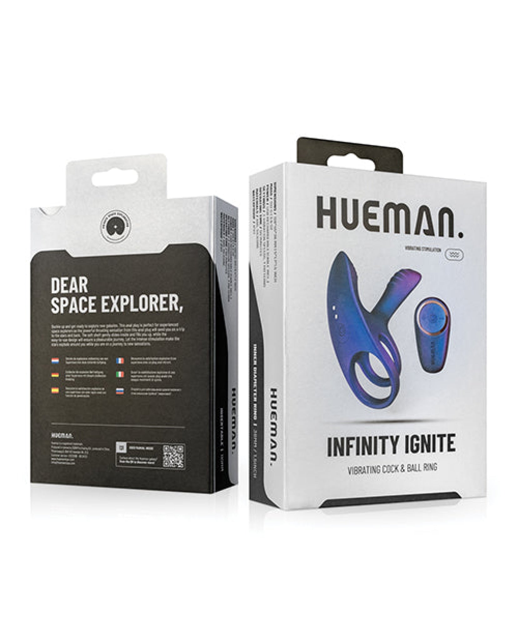 Hueman Infinity Ignite Vibrating Cock Ring - Purple One-dc