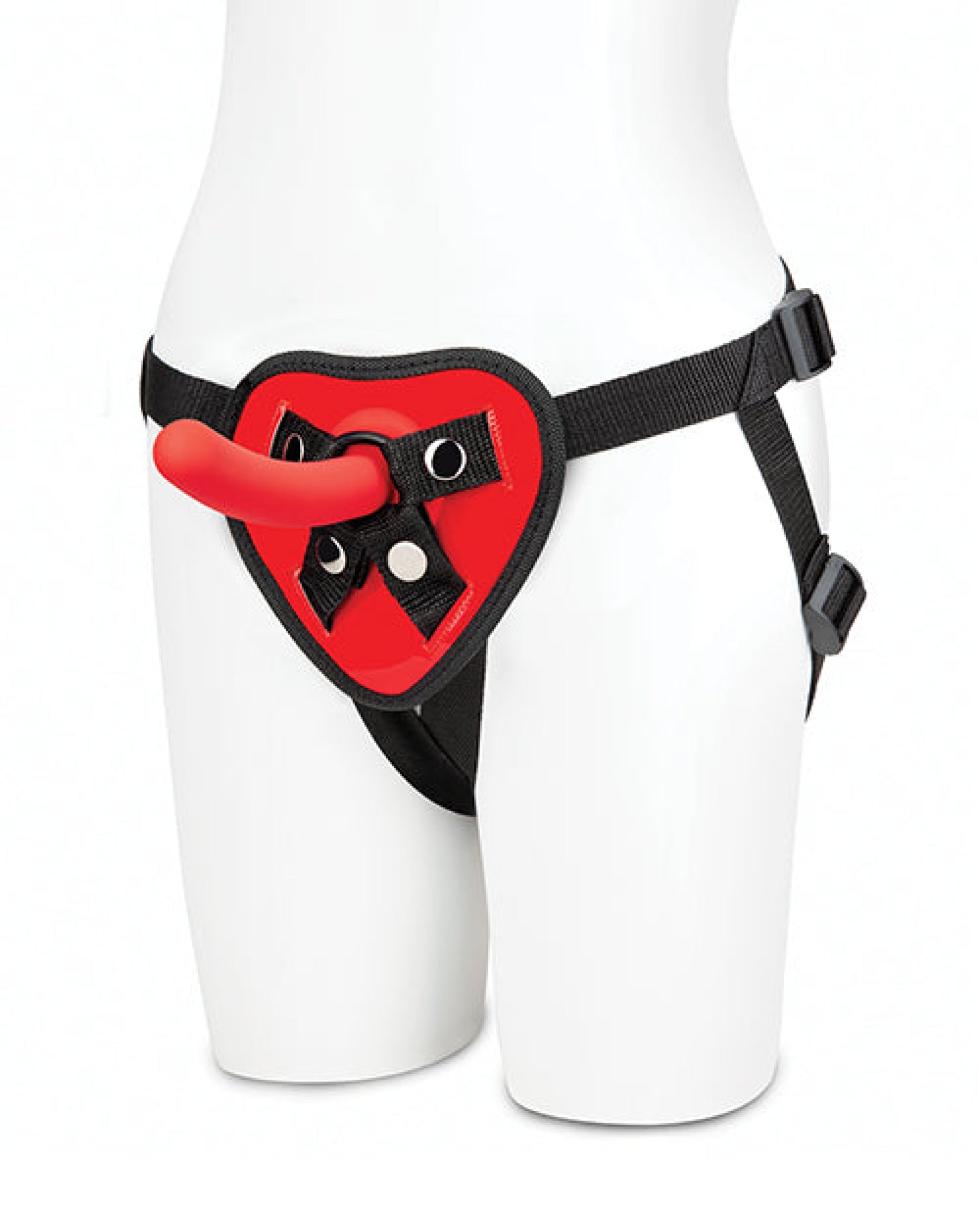 Lux Fetish 5" Dildo W/red Heart Strap On Harness Set Lux Fetish