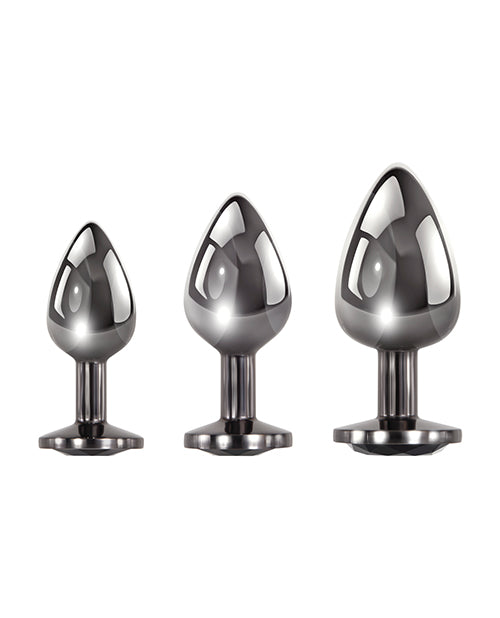 Evolved Black Gem Anal Plug set Evolved Novelties INC