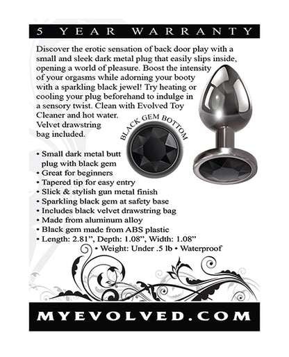 Evolved Black Gem Anal Plug Evolved Novelties INC