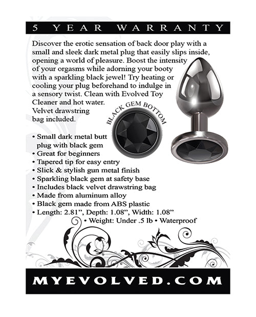Evolved Black Gem Anal Plug Evolved Novelties INC