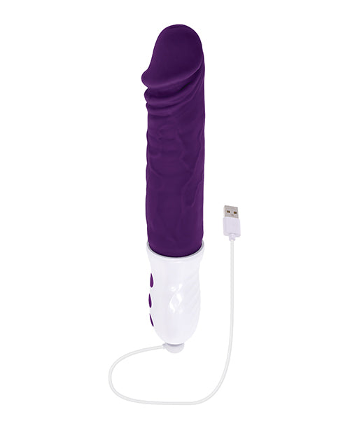 Evolved Plum Thrust Realistic Shaft Vibrator - Purple Evolved Novelties INC