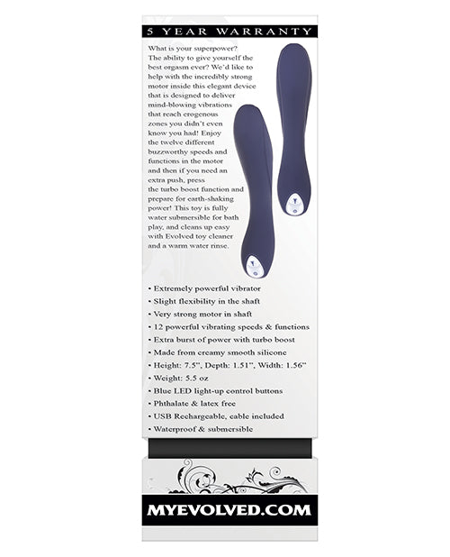 Evolved Coming Strong Vibrator - Blue Evolved Novelties INC