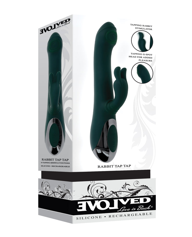 Evolved Rabbit Tap Tap Tapping Rabbit Vibe - Green Evolved Novelties INC vibrators