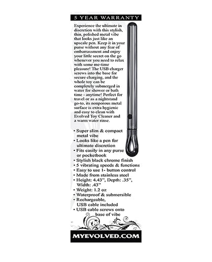 Evolved Pen Pal Vibe - Black Evolved Novelties INC