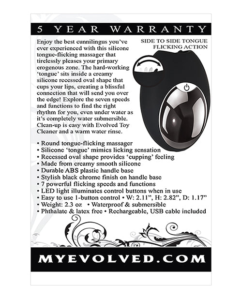 Evolved Lickity Slit Oral Massager - Black Evolved Novelties INC