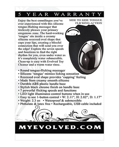 Evolved Lickity Slit Oral Massager - Black Evolved Novelties INC