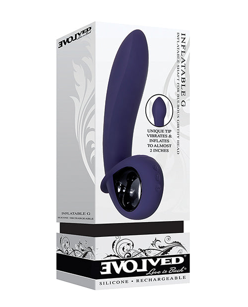 Evolved Inflatable G Rechargeable Vibrator - Purple Evolved Novelties INC vibrators