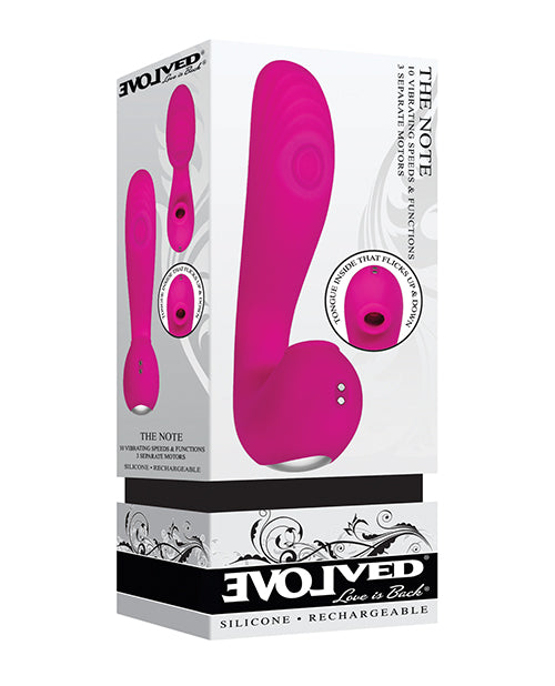 Evolved The Note Thumping Licking Vibe - Pink Evolved Novelties INC vibrators