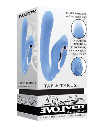 Evolved Tap & Thrust Dual Vibe - Blue Evolved Novelties INC
