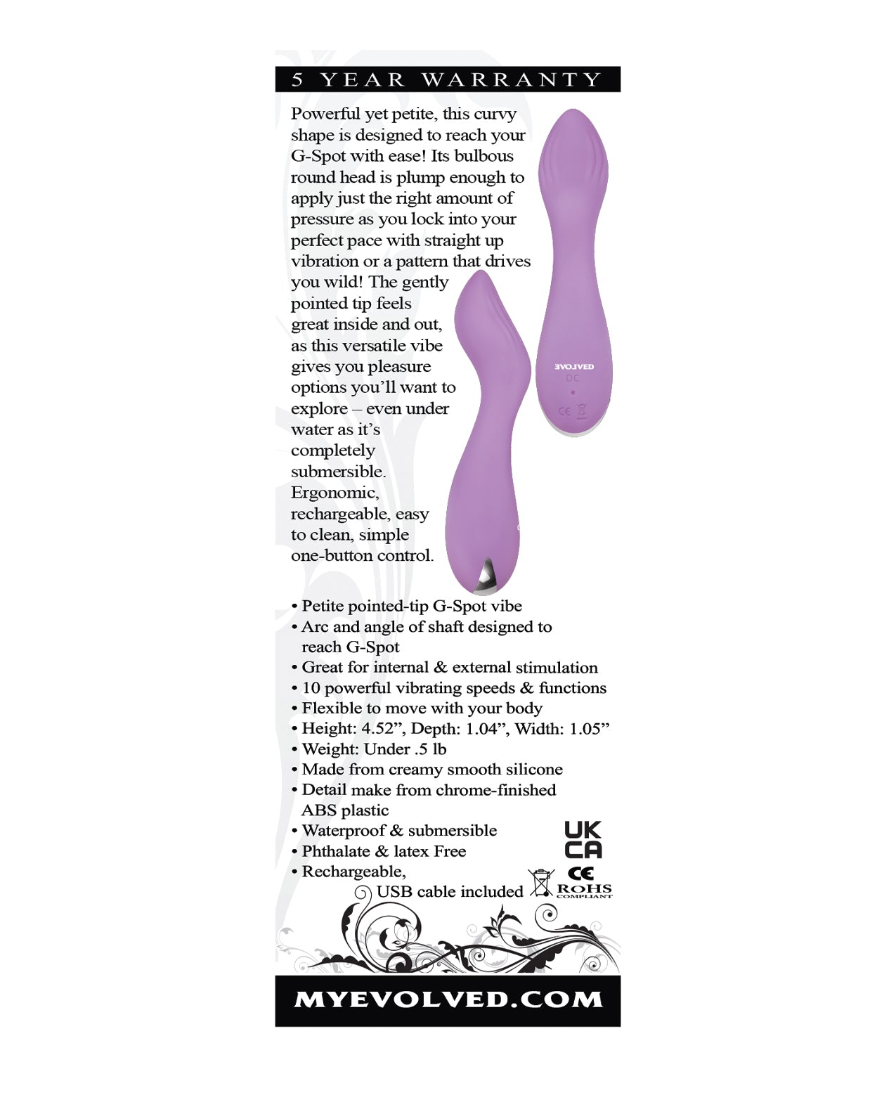 Evolved Lilac G Petite G Spot Vibe - Purple Evolved Novelties INC