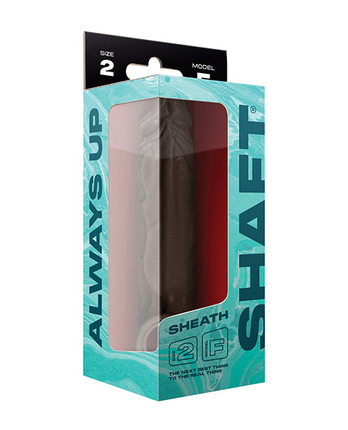 Shaft Model F Flexskin Liquid Silicone 8.8" Sheath - Mahogany Vvole