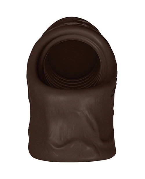 Shaft Model F Flexskin Liquid Silicone 8.8" Sheath - Mahogany Vvole